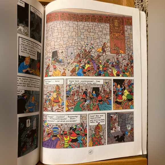 The Adventures of Tintin  - Prisoners of the Sun - Graphic Comic Book, Herge - Picture 12 of 17